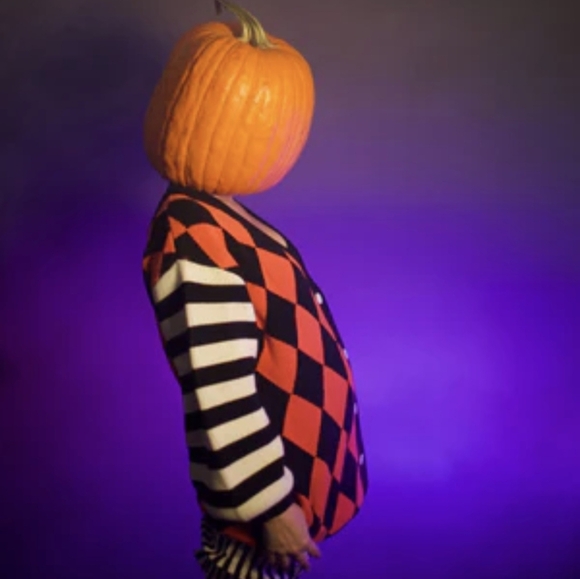 Glimmerwood Halloween Pumpkin Sweater - Orange and Black - Picture 2 of 5